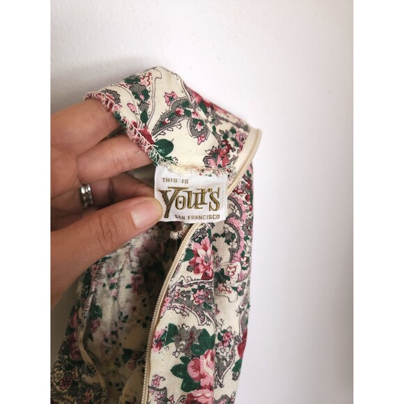 70s Floral Maxi Dress - Prairie Peasant Dress - Gunne Style Dress - Romantic XS - Picture 9 of 9